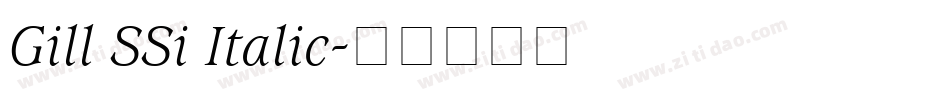 Gill SSi Italic字体转换